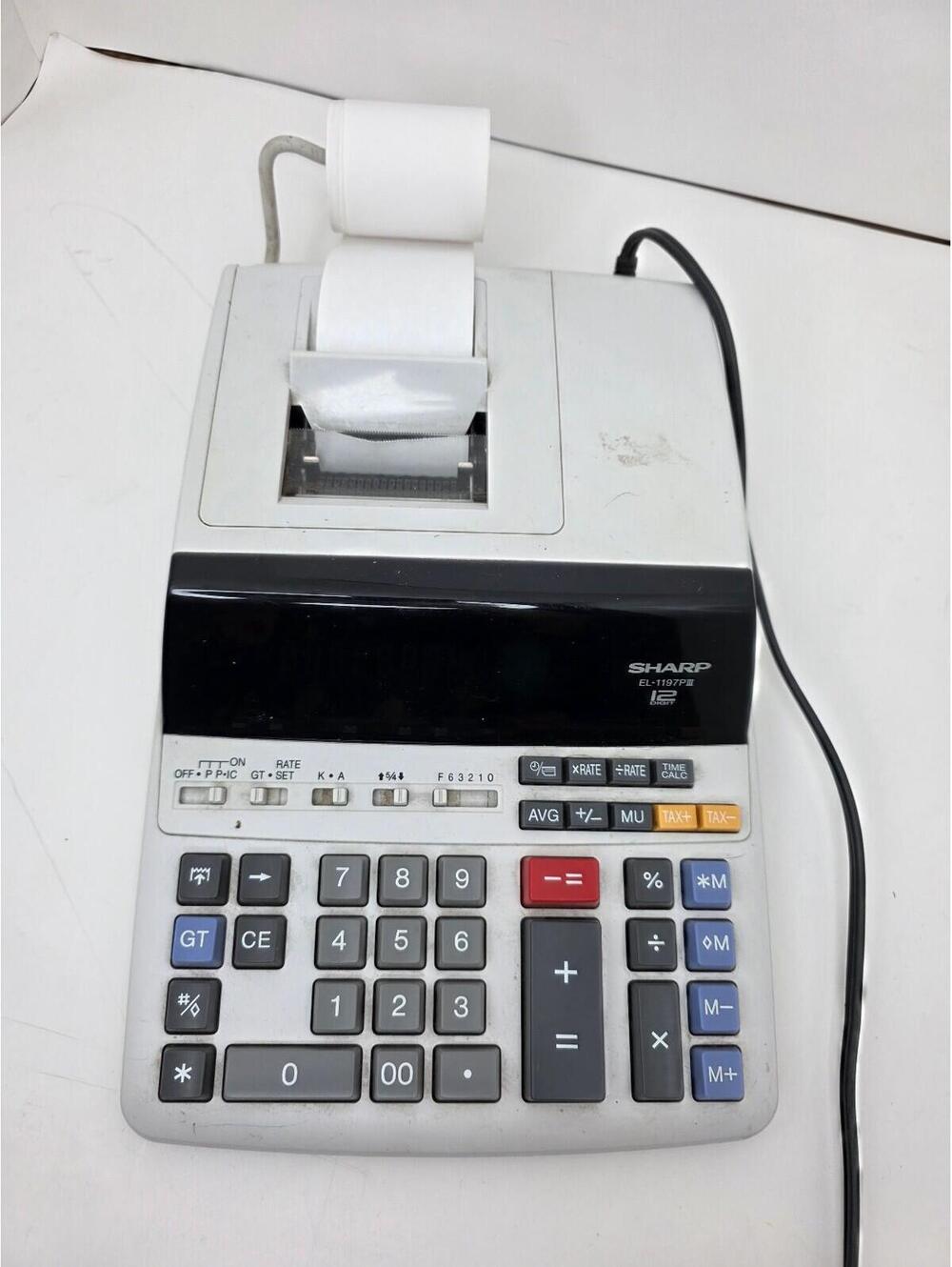 Sharp EL-1197PIII Heavy Duty Electronic Printing Caluator Works
